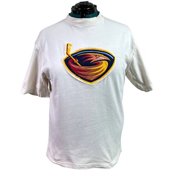 Reebok Vintage Face Off NHL Streetwear Atlanta Thrashers Hockey Tee Size Medium - Picture 2 of 12